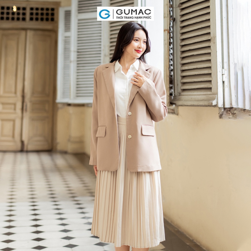 [BST THÁNG 7] Áo blazer 1 lớp thời trang GUMAC AD07055 | BigBuy360 - bigbuy360.vn