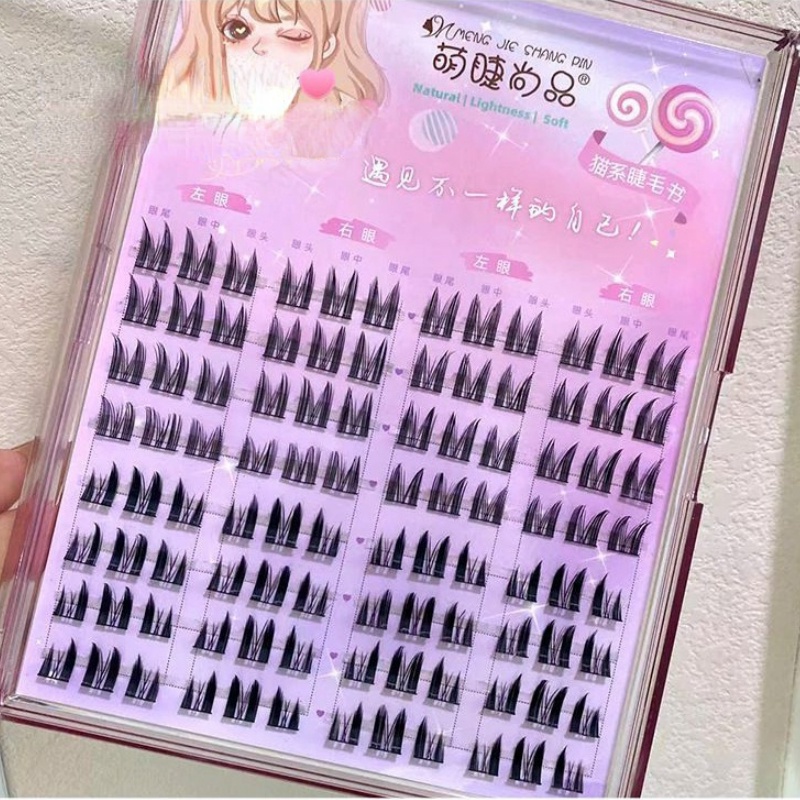 Lông mi giả mengjieshangpin phong cách truyện tranh tự nhiên dùng trang điểm cho người mới bắt đầu