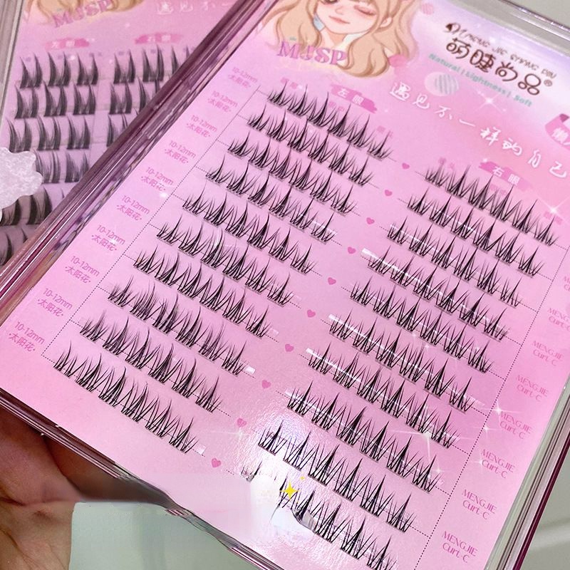 Lông mi giả mengjieshangpin phong cách truyện tranh tự nhiên dùng trang điểm cho người mới bắt đầu