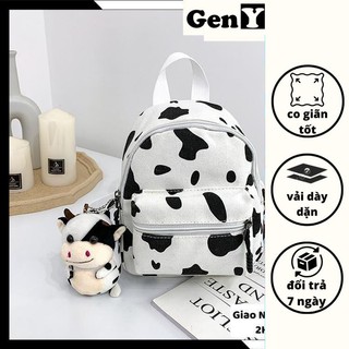 Balo Mini Bò Sữa Chất Da Phong Cách Dễ Thương Harajuku Cho Nữ (hàng Quảng Châu)