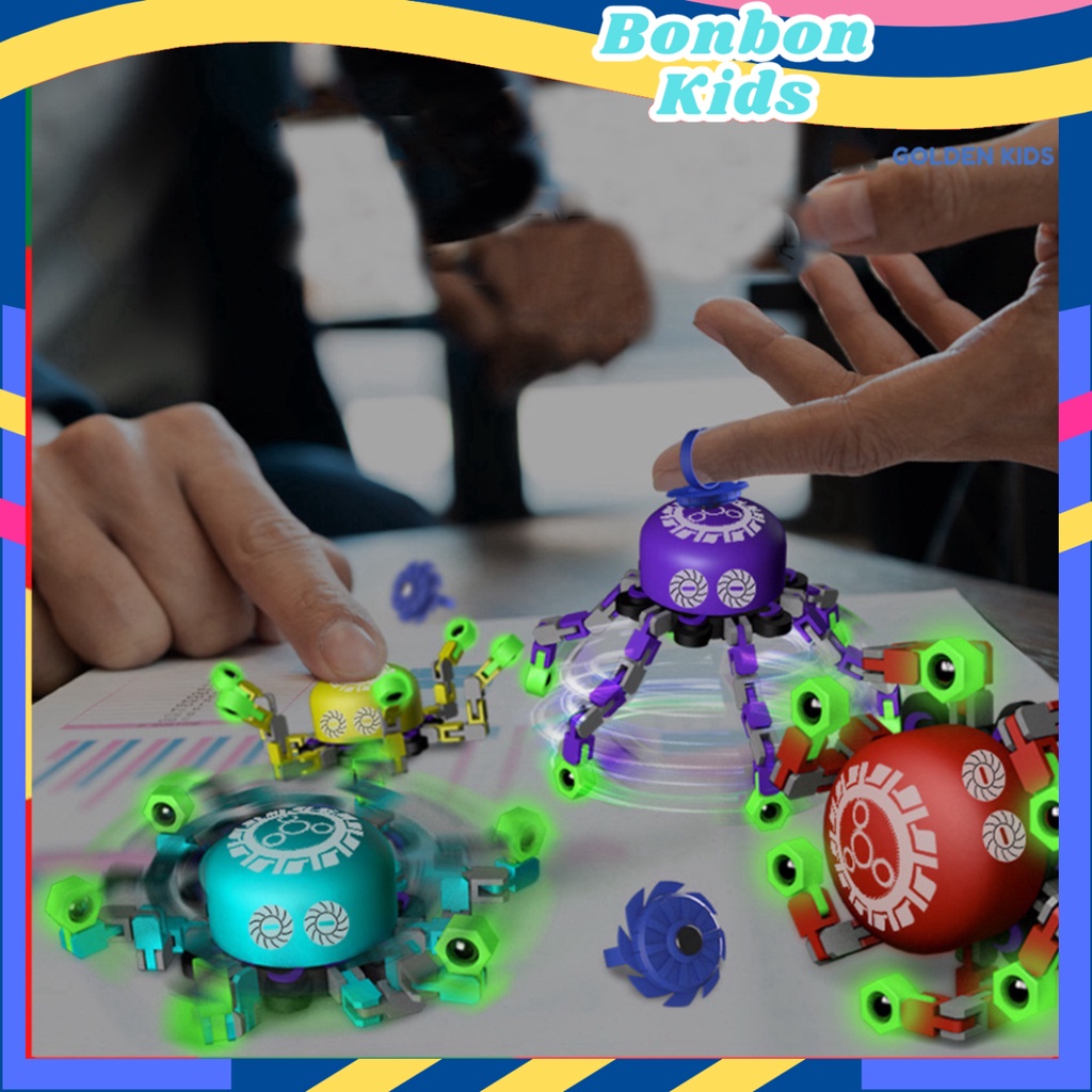 Con quay đồ chơi đầu ngón tay biến hình, con quay hồi chuyển giải nén spinner BONBON KIDS