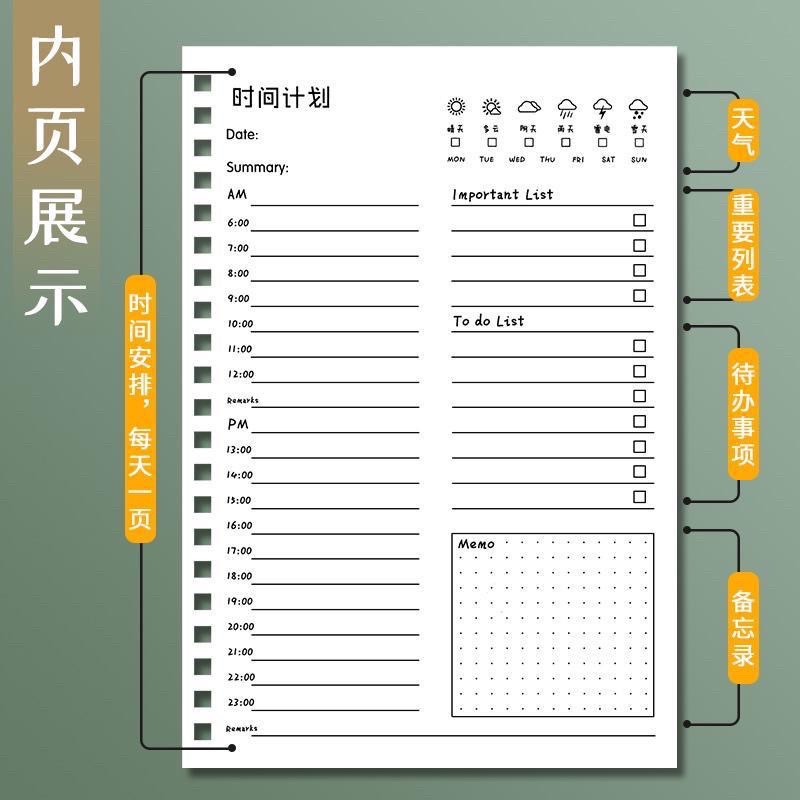 Sổ kế hoạch hàng ngày Planner, sổ lò xo ( 3 tháng )