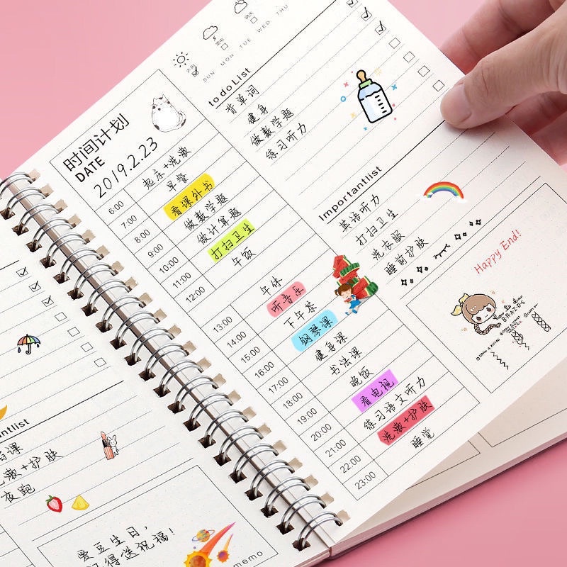 Sổ kế hoạch hàng ngày Planner, sổ lò xo ( 3 tháng )