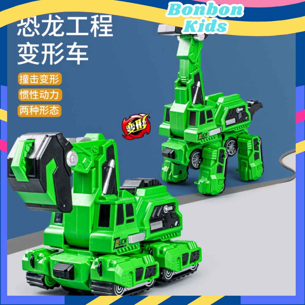 Ô tô đồ chơi khủng long biến hình dành cho bé, màu sắc đa dạng bắt mắt