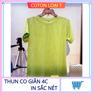 ÁO THUN TRƠN MÀU ĐỎ NAM NỮ THUN CO GIÃN MÀU XANH CỐM