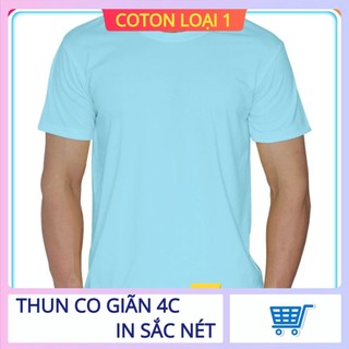 ÁO THUN TRƠN MÀU ĐỎ NAM NỮ THUN CO GIÃN MÀU XANH NGỌC