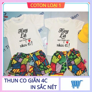 Áo thun gia đình in chữ đủ màu đủ size