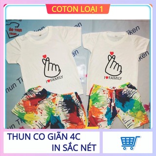 Áo thun gia đình in thả tim siêu hót siêu đẹp