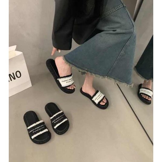 Dép Sandal Đế Bằng Thời Trang Mùa Hè Cho Nữ