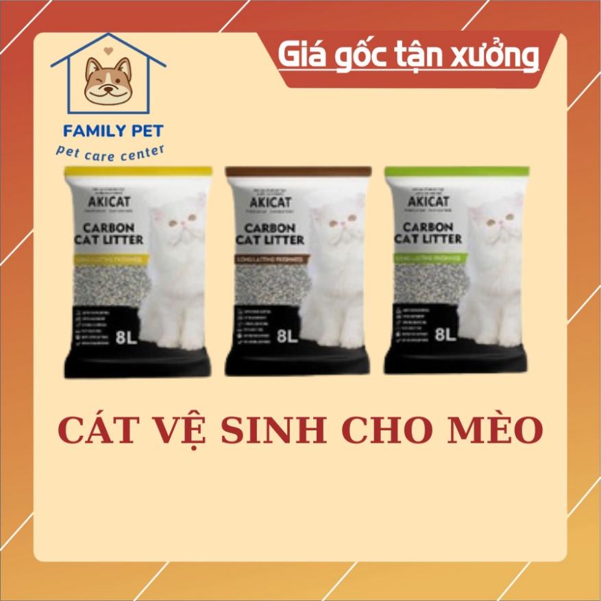 Cát vệ sinh cho mèo AKICAT Carbon Cat Litter 8L 4Kg