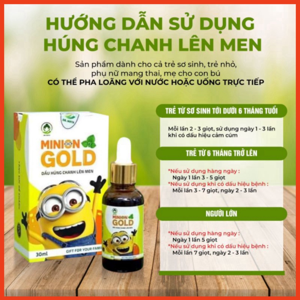 Dầu húng chanh Minion Gold 30ml mẫu mới bé hết ho, sổ mũi, tăng đề kháng -AnhKhoi_DuocPhamComestics