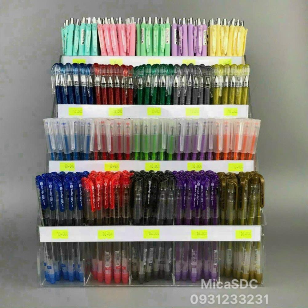 Kệ bút để bàn mica - Kệ đựng bút viết 20 ô