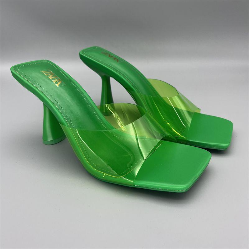 Zara Xăng đan Cao Gót Đế Dày Quai Trong Suốt Thời Trang Mùa Hè Dành Cho Nữ