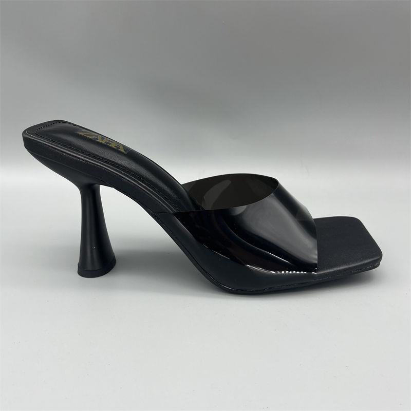 Zara Xăng đan Cao Gót Đế Dày Quai Trong Suốt Thời Trang Mùa Hè Dành Cho Nữ