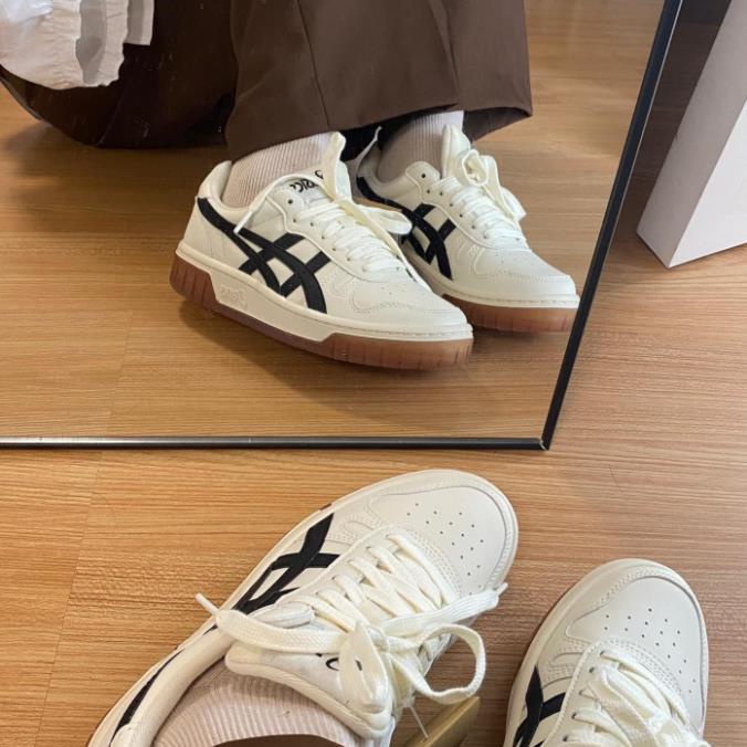 Giày Asics Court MZ Cream Black Gum mẫu mới nhất, Giày Đế Cao Su asics Nguyên Khối Đủ Size nam nữ