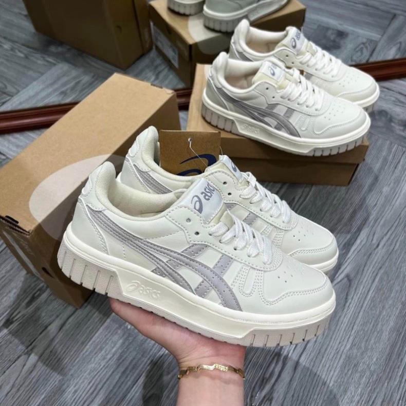 Giày Asics Court MZ Cream Black Gum mẫu mới nhất, Giày Đế Cao Su asics Nguyên Khối Đủ Size nam nữ