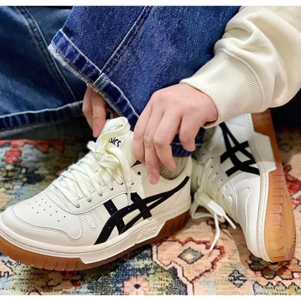 Giày Asics Court MZ Cream Black Gum mẫu mới nhất, Giày Đế Cao Su asics Nguyên Khối Đủ Size nam nữ