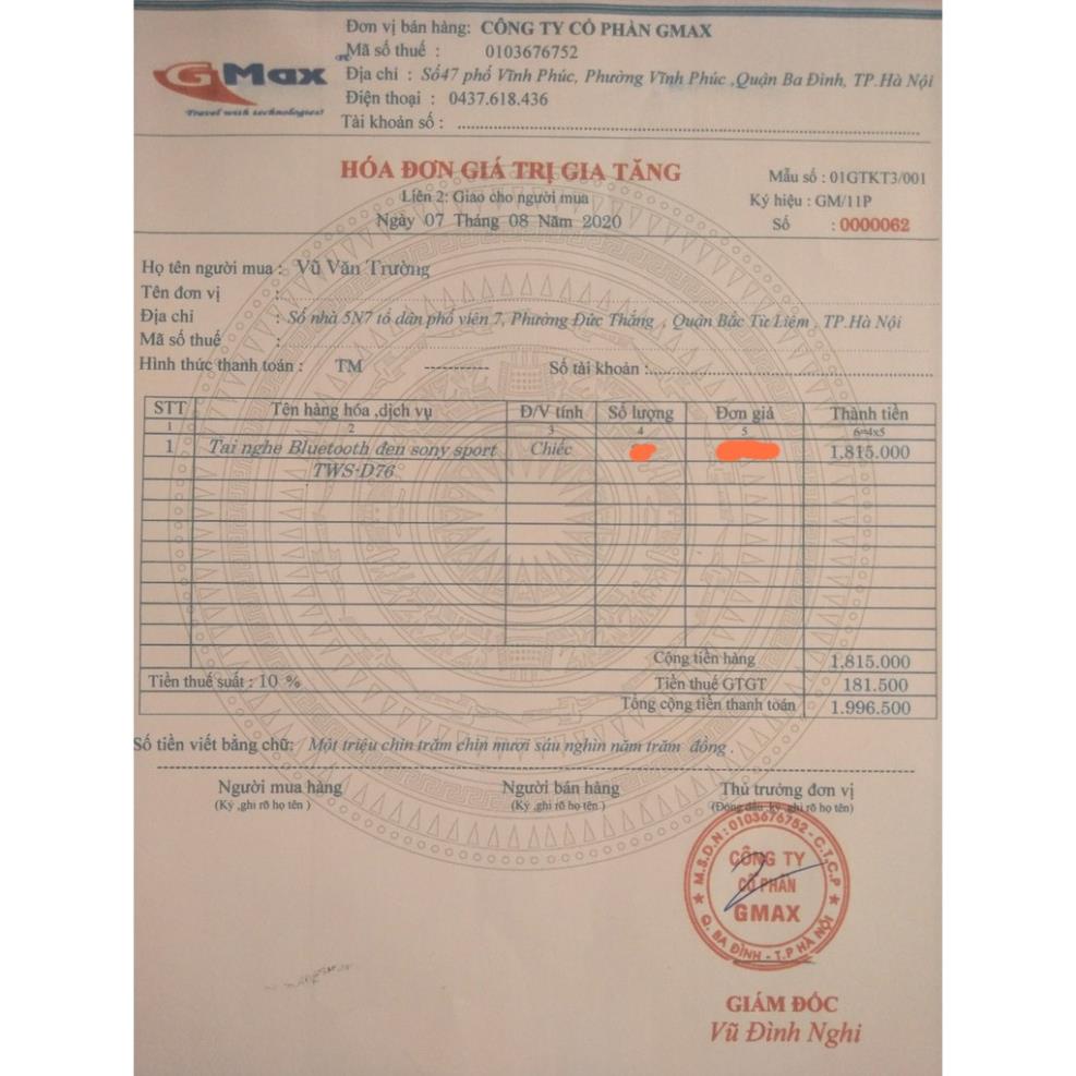 Tai nghe Bluetooth Đen Sony sport TWS-D76 Rất ấm Bass-treble rõ ràng - Bảo Hành 12 Tháng - TOP ZONY