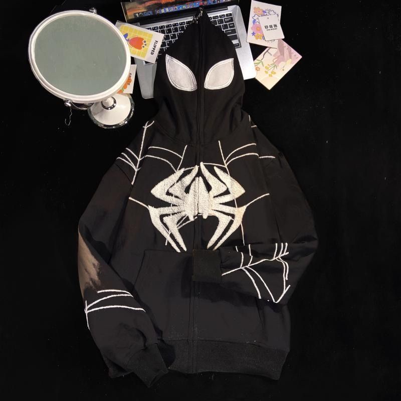 Áo Sweater Phong cách cặp đôi len nữ thời trang Hàn Quốc  Người Nhện Phong cách Hip hop