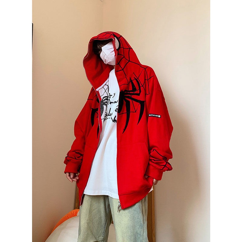 Áo Sweater Phong cách cặp đôi len nữ thời trang Hàn Quốc  Người Nhện Phong cách Hip hop
