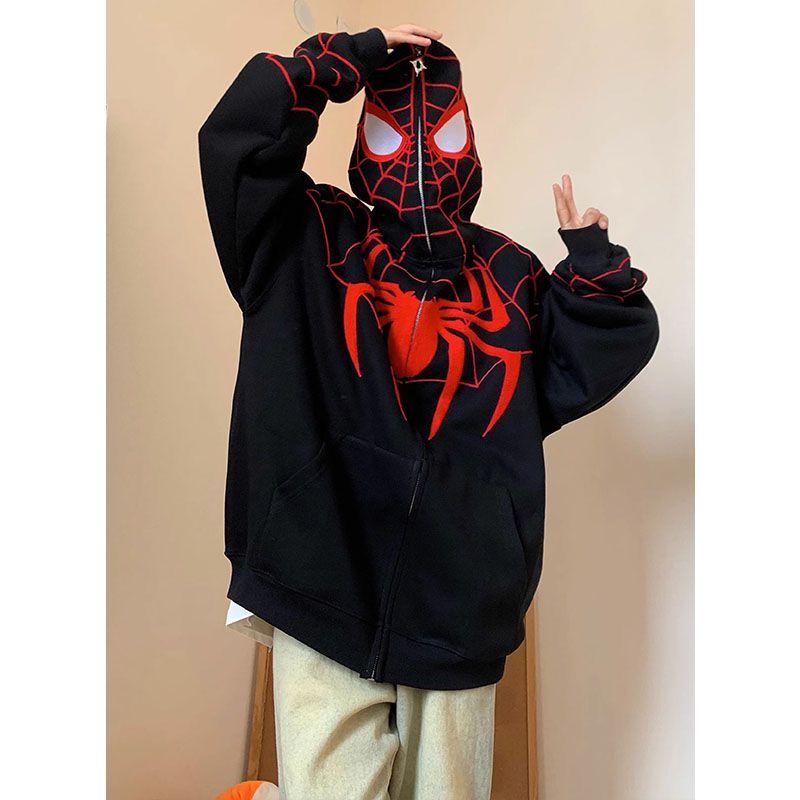 Áo Sweater Phong cách cặp đôi len nữ thời trang Hàn Quốc  Người Nhện Phong cách Hip hop