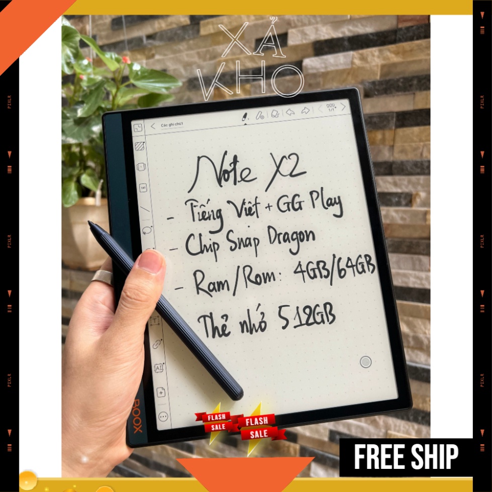 Boox Note X2 Boox Note Air 2 plus Likenew - Hàng nhập khẩu Tặng kèm bút bao da chính hãng mới