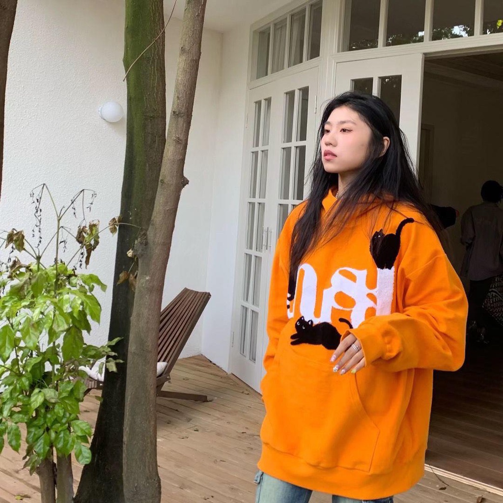 Áo Hoodie Dáng Rộng In Họa Tiết Hoạt Hình Phong Cách retro Mỹ Cho Nam Nữ