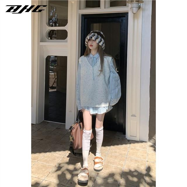 Áo sweater Dệt Kim Tay Dài Phong Cách Thời Trang Mùa Thu 2023