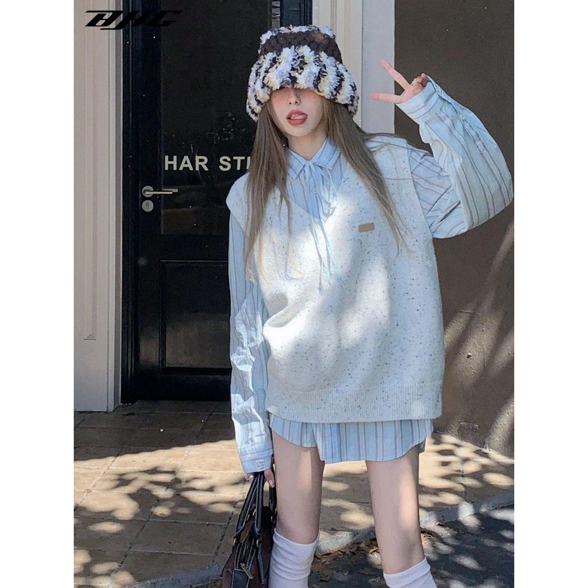 Áo sweater Dệt Kim Tay Dài Phong Cách Thời Trang Mùa Thu 2023