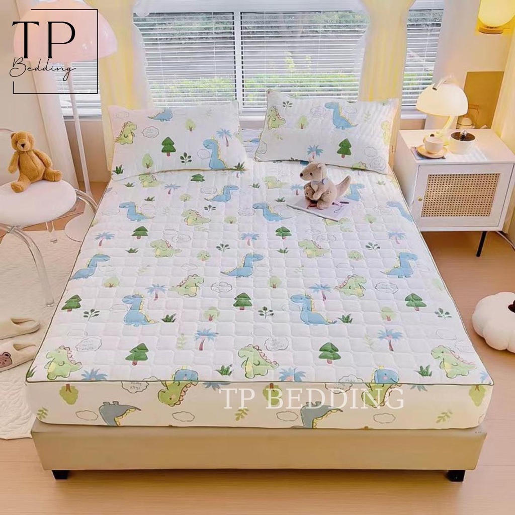 Bộ Chăn Ga Gối Trần Bông 3 Món Cotton đũi dệt bông xơ đậu lành - Full Size