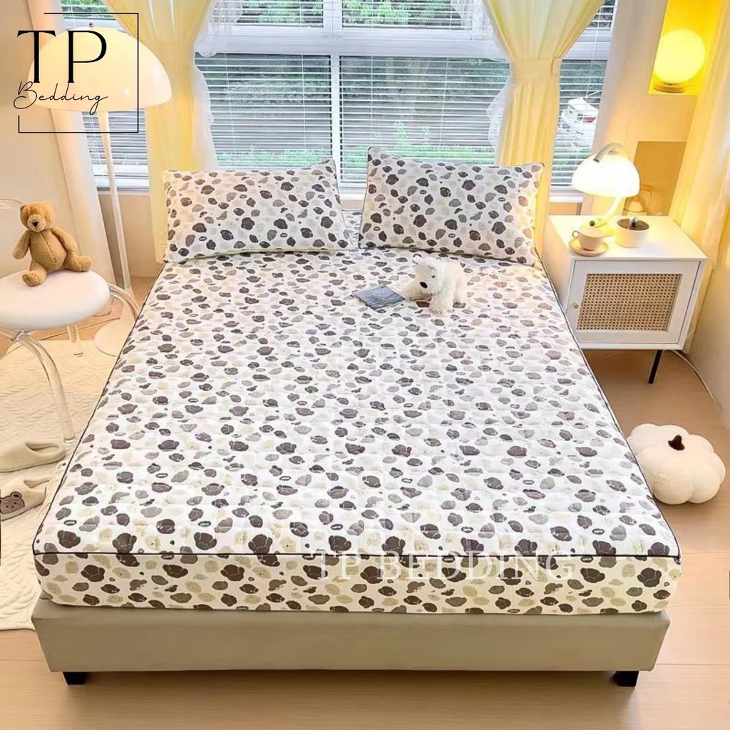 Bộ Chăn Ga Gối Trần Bông 3 Món Cotton đũi dệt bông xơ đậu lành - Full Size