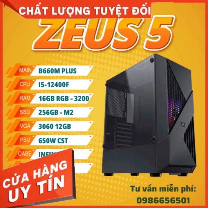 [ HOT Bộ máy tính PC Gaming (B660/I5-12400F/16GB RGB/256GB M2/3060 12GB) CÂN TỐT ĐỒ HỌA, ALL GAME (CSGO, PUBG, FO4, GTA5