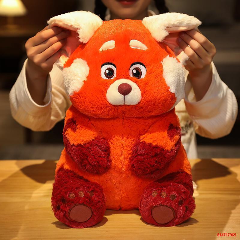 Trong kho₪♟♨Búp bê đồ chơi nhồi bông siêu dễ thương gấu trúc nhỏ màu đỏ