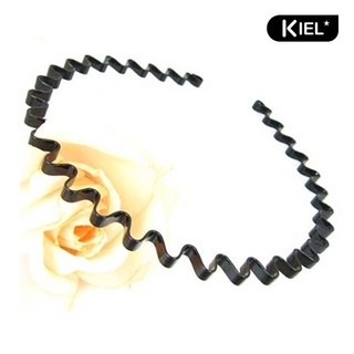 KIEL❀Băng Đô Cài Tóc Đen Gợn Sóng