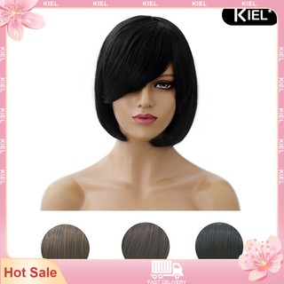 Tóc giả nữ ngắn ngang vai mái xéo thời trang cá tính