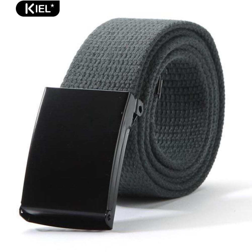 Dây nịt vải canvas màu trơn thời trang cho cả nam và nữ