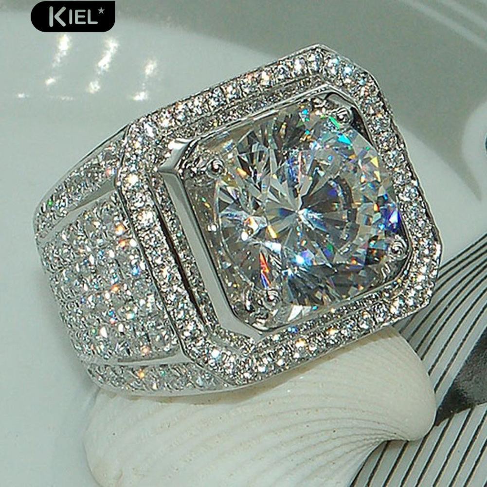 Nhẫn Đính Đá Phong Cách Sang Trọng Thanh Lịch Dành Cho Nam