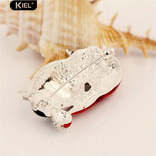 Ghim cài áo hình chú chim cánh cụt đội mũ ông già Noel thời trang cho nữ