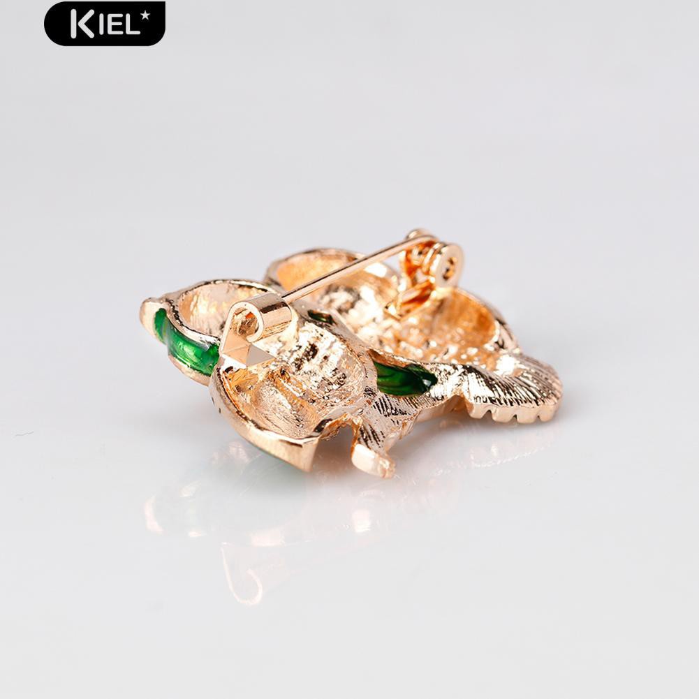 Ghim cài áo hình chim cú đính đá xinh xắn dành cho nữ