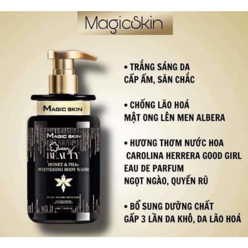 SỮA TẮM MẬT ONG TRẮNG DA LÊN MEN HƯƠNG NƯỚC HOA