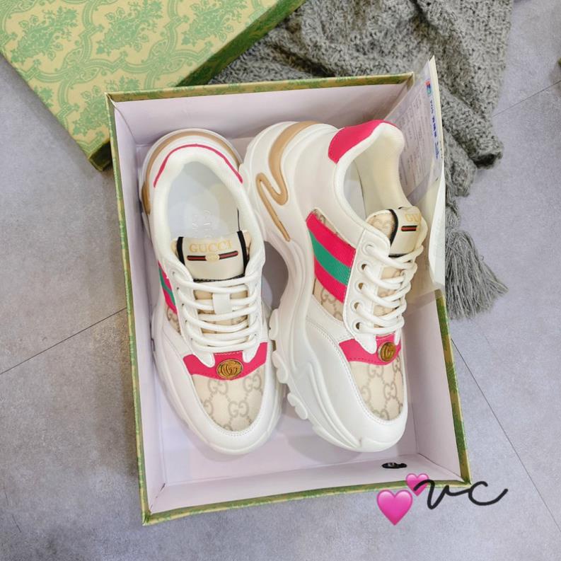 Giày thể thao Gu cci bản đẹp nhất,đế cao 5cm tôn dáng. Hàng quảng châu fullbox đầy đủ