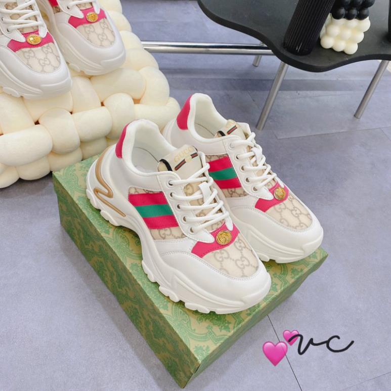 Giày thể thao Gu cci bản đẹp nhất,đế cao 5cm tôn dáng. Hàng quảng châu fullbox đầy đủ