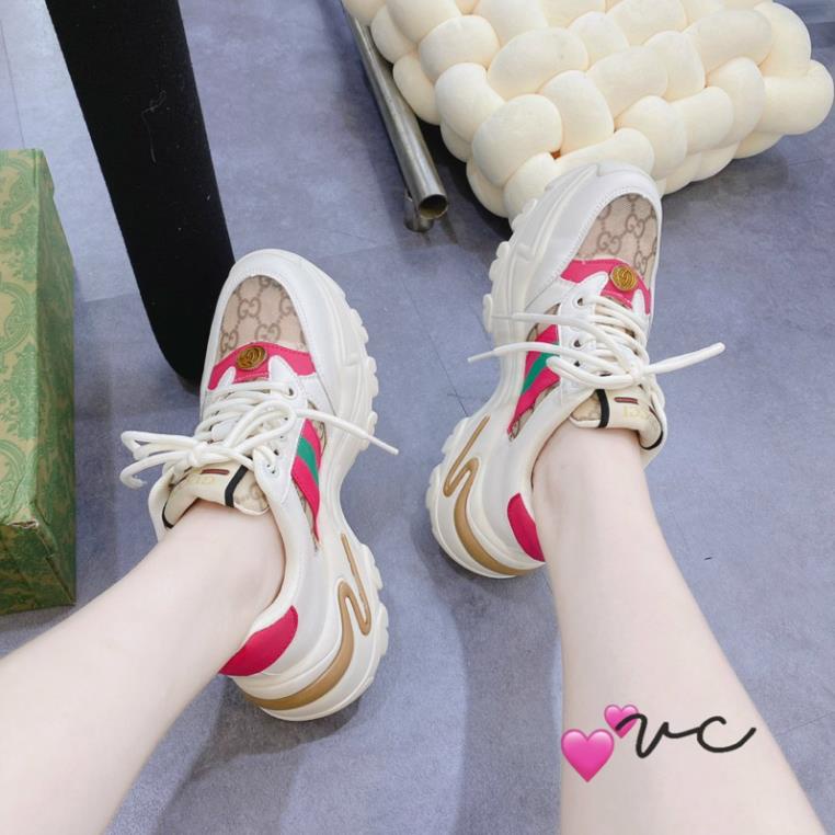 Giày thể thao Gu cci bản đẹp nhất,đế cao 5cm tôn dáng. Hàng quảng châu fullbox đầy đủ
