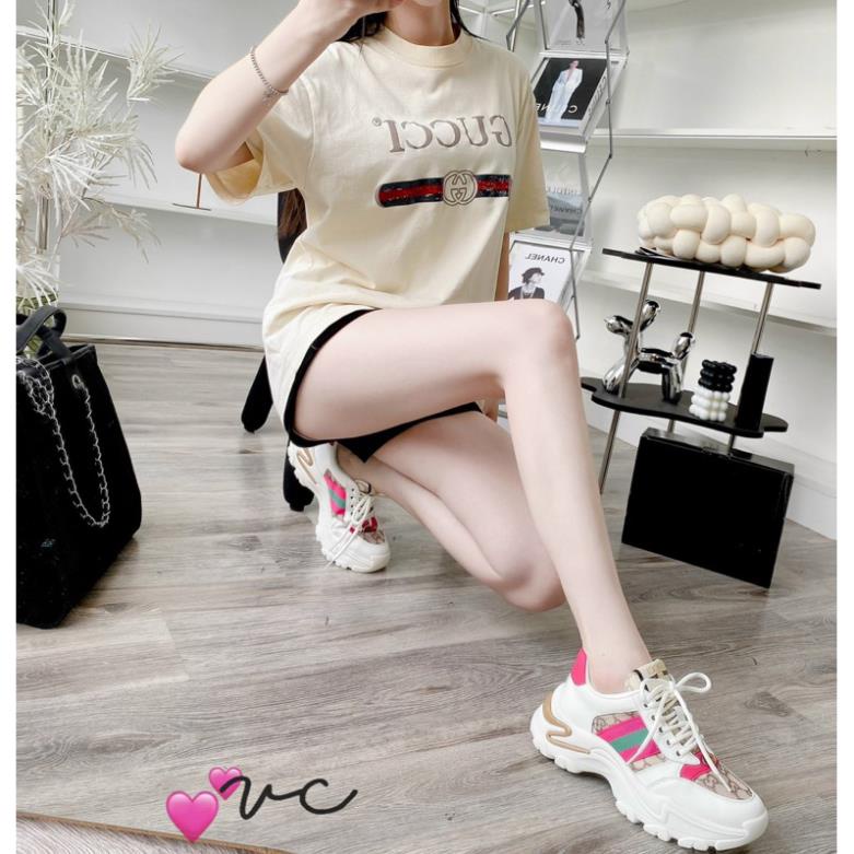 Giày thể thao Gu cci bản đẹp nhất,đế cao 5cm tôn dáng. Hàng quảng châu fullbox đầy đủ