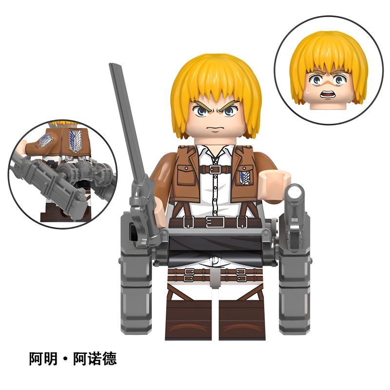 Mô Hình lego Nhân Vật mikasa arming soldier Trong attack on titan