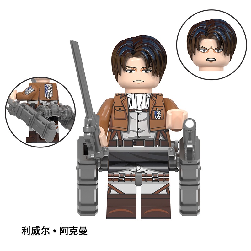 Mô Hình lego Nhân Vật mikasa arming soldier Trong attack on titan