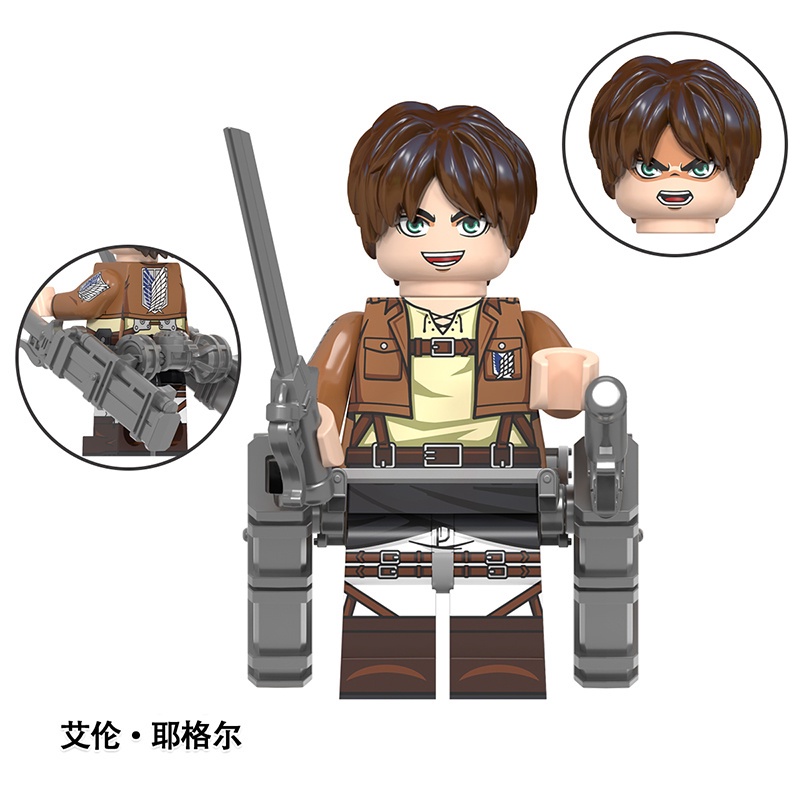 Mô Hình lego Nhân Vật mikasa arming soldier Trong attack on titan