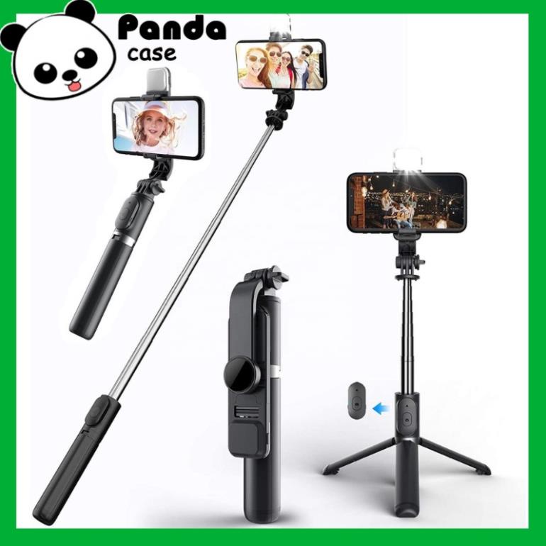 Gậy chụp ảnh 3 chân kèm remote, có đèn led trợ sáng - Gậy tự sướng selfie chụp hình điều khiển từ xa xoay nhiều góc