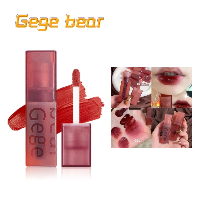 Gege bear Son Môi Màu Nhung Lì Chống Thấm Nước Lâu Trôi Giúp Dưỡng Ẩm Cho Môi