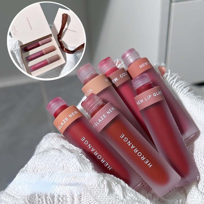 Son môi herorange chất nhung lì mềm mại siêu nhẹ chống thấm nước lâu trôi cao cấp